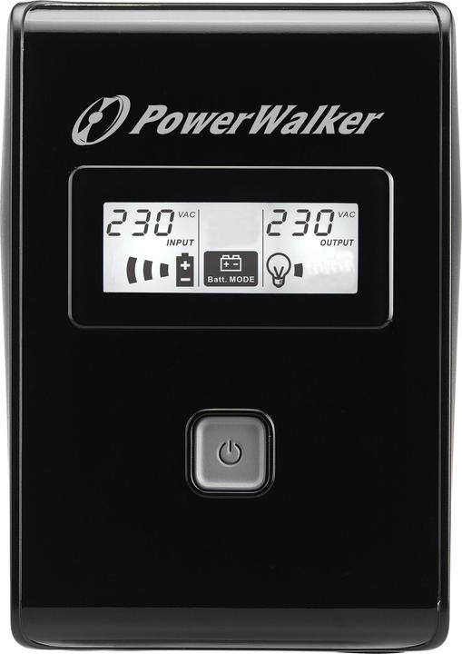 Actual product image Powerwalker VI 650 LCD Schuko 650VA / 360W Line-Interactive UPS Tower AVR LCD (650 VA, 360 W, Line-interactive UPS)