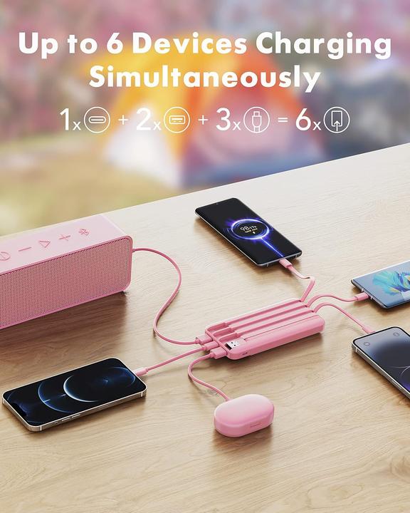 Produktbild Charmast Powerbank mit integrierten Kabel (10000 mAh)