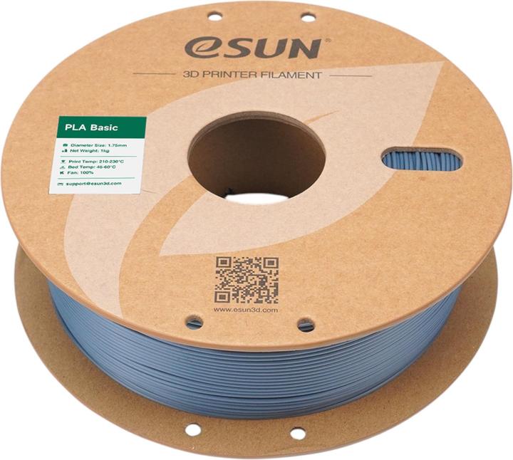 Produktbild eSUN PLA BASIC 1,75mm GREY 1kg (PLA, 1.75 mm, 1000 g, Grau)