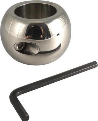 Rimba Bondage Play Ball Stretcher Stainless Steel In Donut Shape Divisible 4 Cm High - 450 Grams (4 cm)