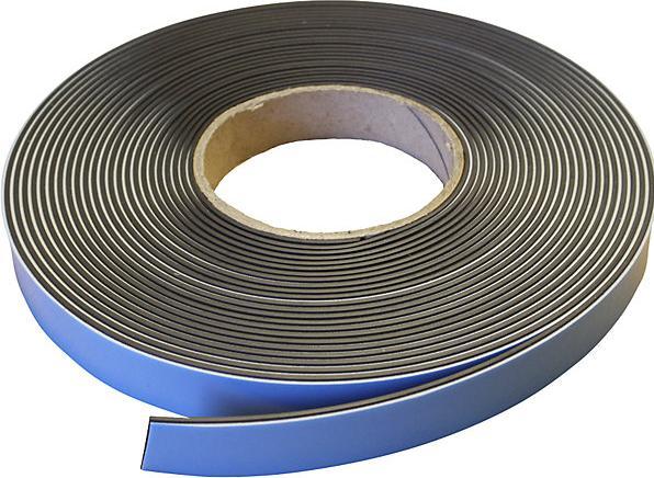 Image du produit kaiserkraft Bande magnétique adhésive, épaisseur 1,5 mm, 1 rouleau, largeur 25 mm. (1 x)