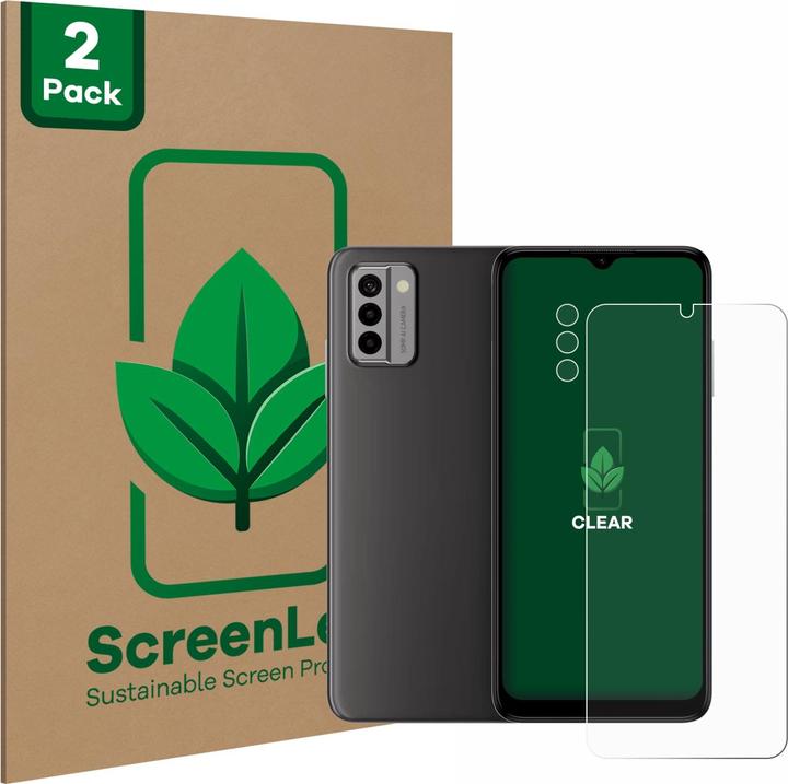 Actual product image ScreenLeaf Protective film sustainable screen protector screen protector film clear transparent (2 Piece, Nokia G22)