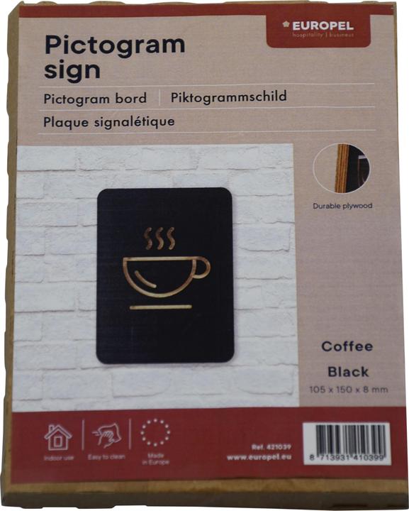 Actual product image Europel Pictogram "Coffee cup", black