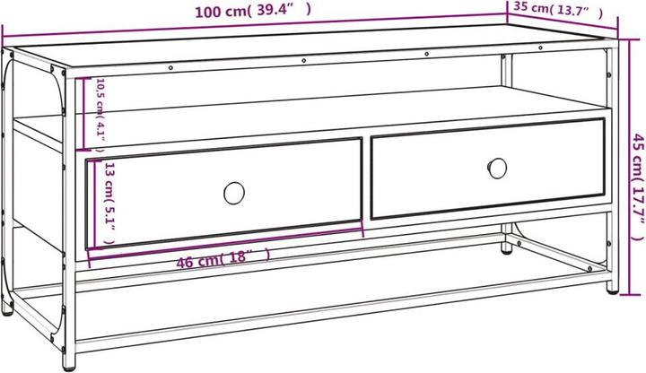 Produktbild VidaXL Shelden (100 x 35 x 45 cm)