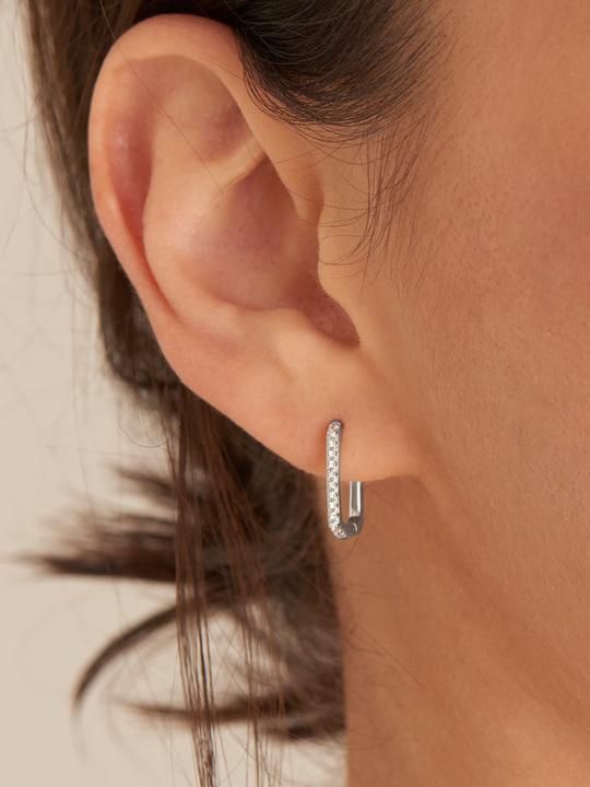 Image du produit Ania Haie Boucles d'oreilles Glam Oval Hoop 925 argent sterling (Argent 925)