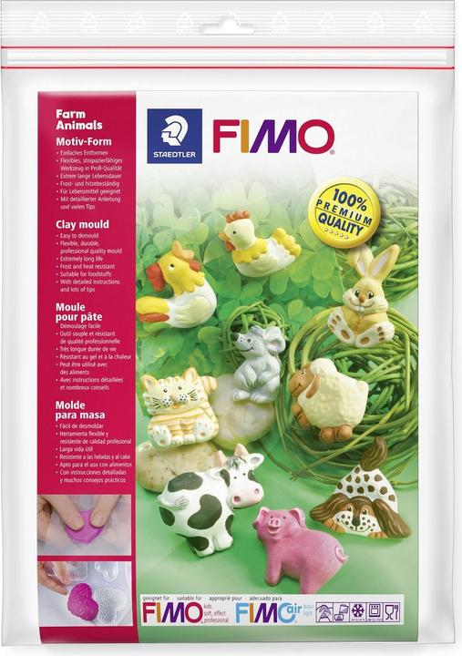 Produktbild Fimo Motiv-Form "Tiere auf dem Bauernhof", 9 Motive