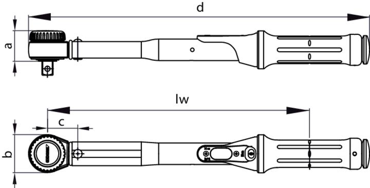 Actual product image Gedore 4550-10 Torque spanner TORCOFIX K 20-100 Nm (1/2", 20 Nm, 100 Nm)