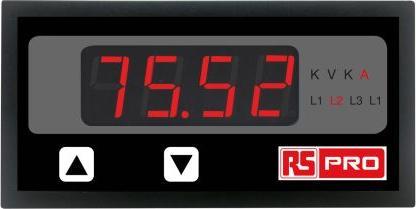Actual product image Rs Pro Dig Ammeter, 48x96, 3Ph, 40-300V ac/dc