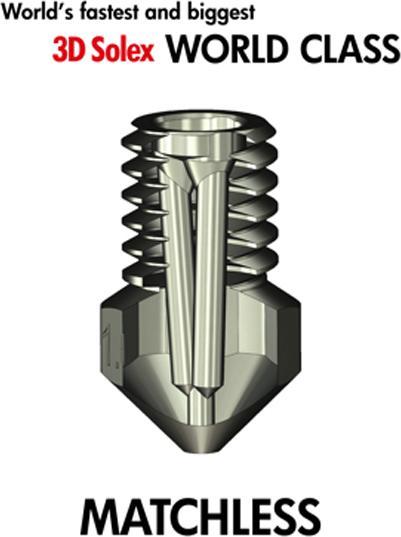 Actual product image 3D Solex RAISE3D Matchless Nozzle 0.60mm N2 Series