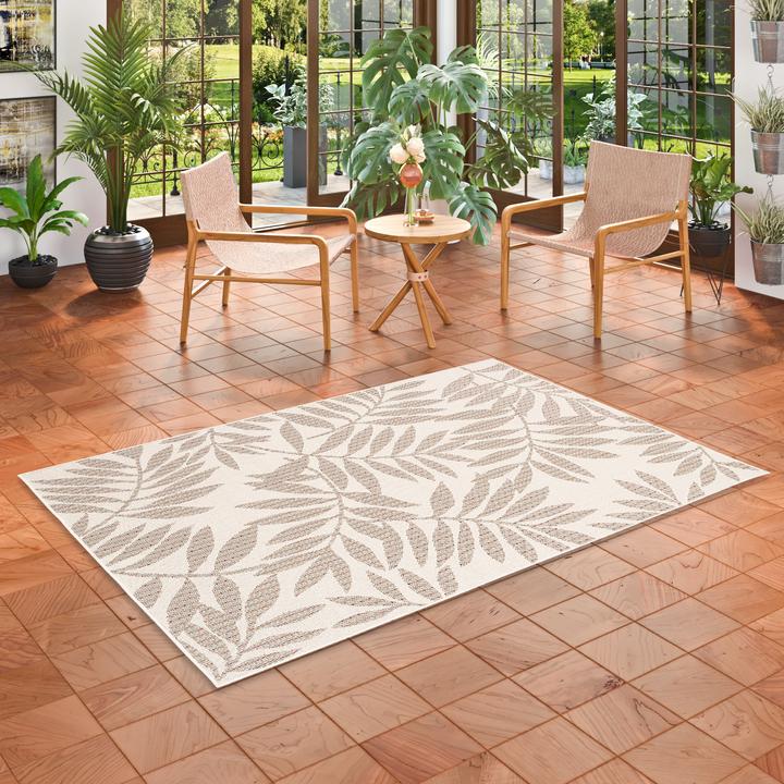 Produktbild Pergamon In & Outdoor Teppich Flachgewebe Campus Blätter (140x200 cm)