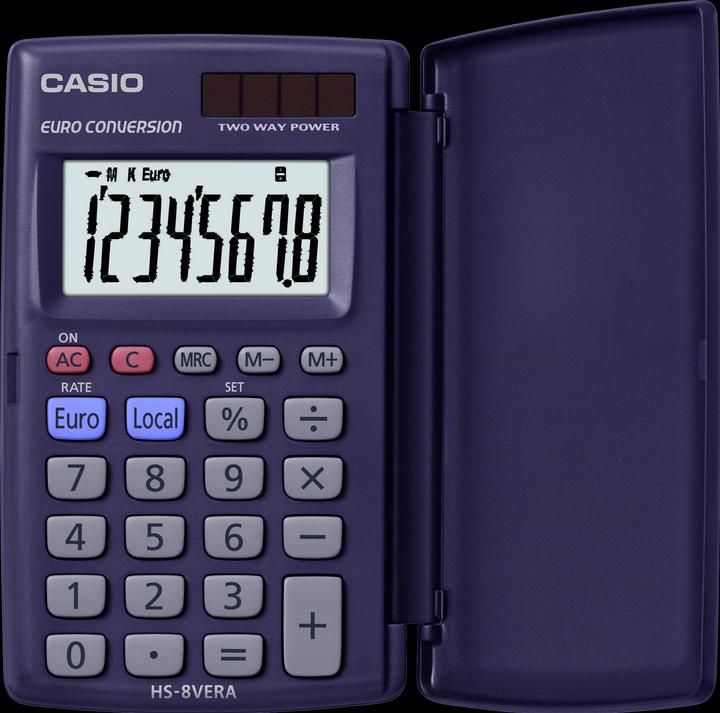 Produktbild Casio Taschenrechner HS-8VERA (Solarzellen, Batterien)
