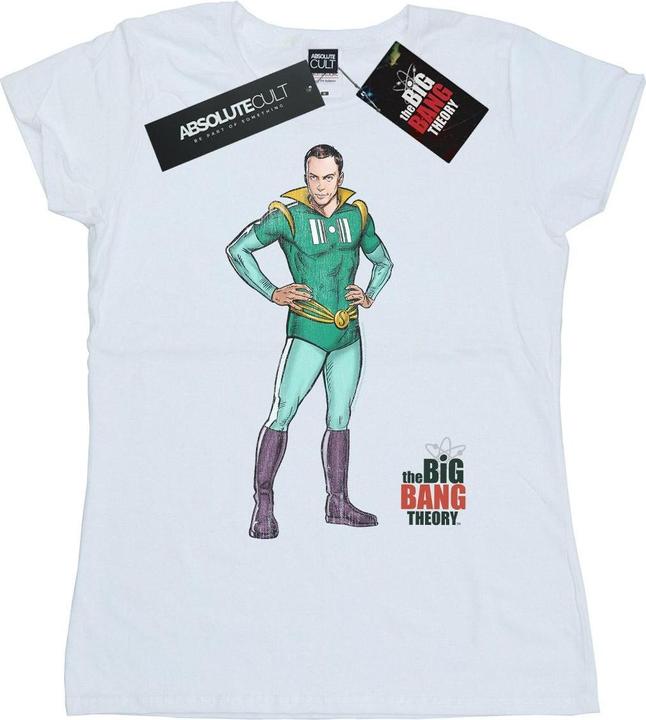 Actual product image Dam Womens/Ladies Sheldon Superhero Cotton T-Shirt (L)