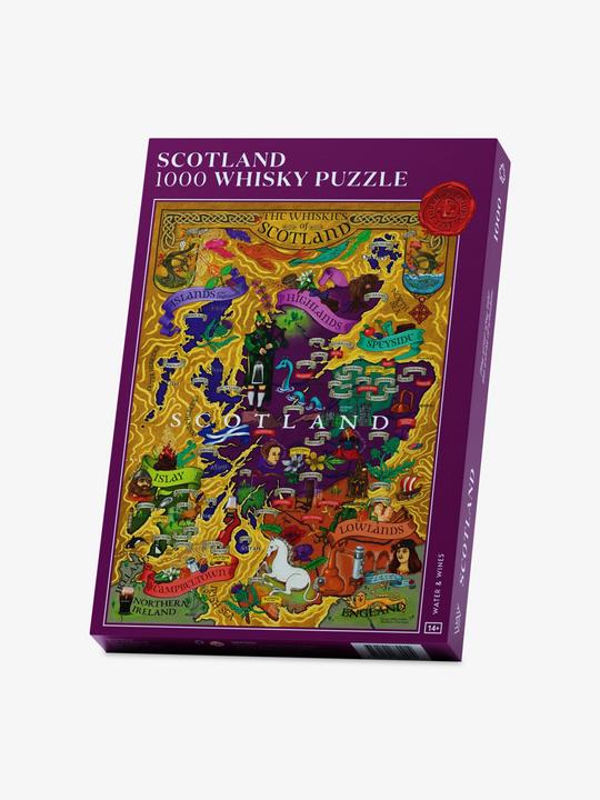 Produktbild Water & Wines Puzzle Whiskey Scotland lila (1000 Teile)