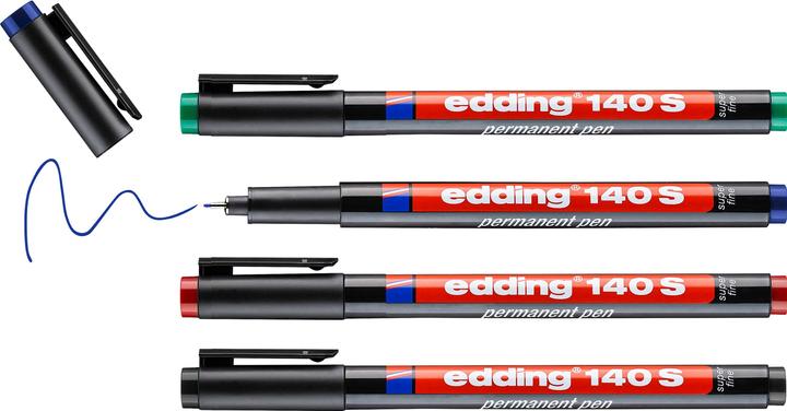 Actual product image Edding Ohp (Blue, Green, Red, Black, 0.30 mm, 4 x)