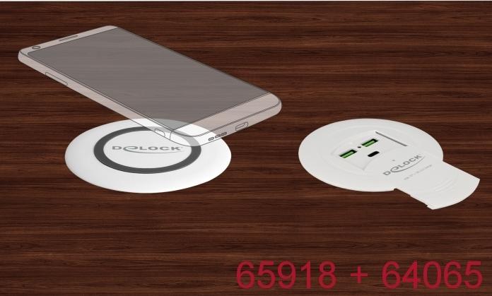 Produktbild Delock Qi Fast Charger für Tischeinbau (10 W)