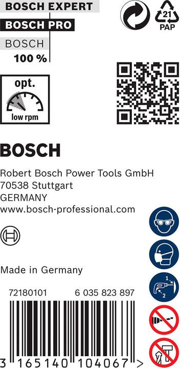 Image du produit Bosch Professional Zubehör Foret d'installation PRO Wood HSS, 22 x 100 x 400 mm (22 mm)