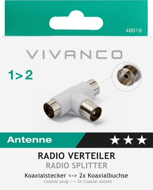 Produktbild Vivanco RD-2fach-Verteiler (Verteiler und Abzweiger)
