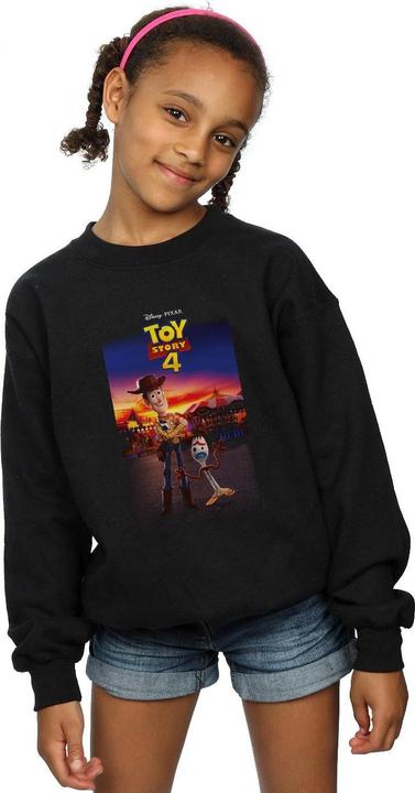 Actual product image Disney Girls Toy Story 4 Woody And Forky Poster Sweatshirt (116)