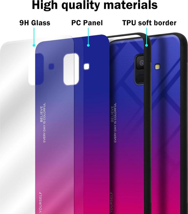 Productafbeelding Cadorabo TPU 2 kleuren glasdekking (Samsung Galaxy J6 (2018))