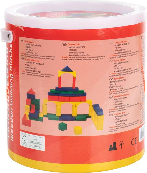 Actual product image Idena Wooden blocks in bucket 100s FSC100%