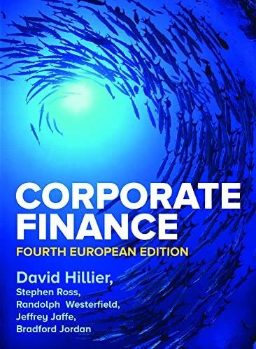 Produktbild Corporate Finance (Englisch, Stephen Ross, David Hillier, Randolph Westerfield, Jeffrey Jaffe, Bradford Jordan, 2020)