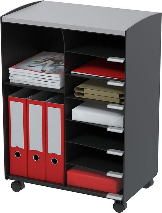 Image du produit Paperflow Chariot à roulettes avec 9 compartiments