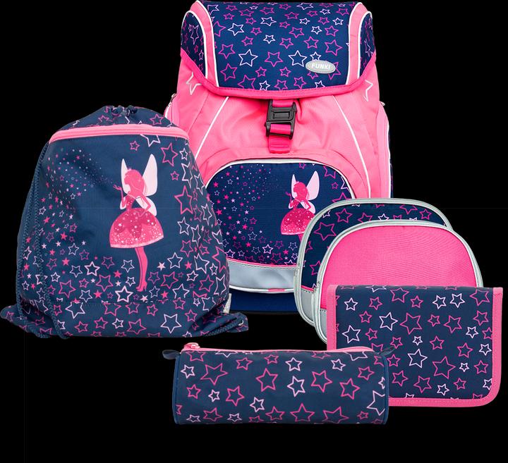 Image du produit Funki Set de comptoir scolaire Flexy-Bag Neon Edition Fée Rose 6 pièces (28 l)