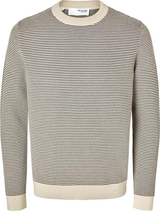 Actual product image Selected Homme Striped round neck knitted jumper (XXL)