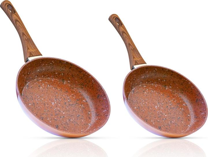 Livington Copper & Stone Pan (28 cm, Bratpfanne, Kupfer, Aluminium, Stahl)