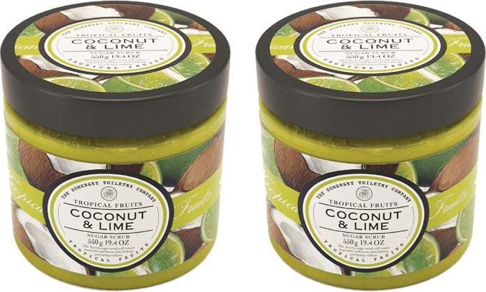 Immagine prodotto The Somerset Toiletry Company Tropical Fruits Zuckerpeeling - Coconut & Lime, 2x550g