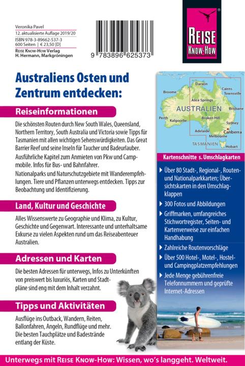 Produktbild Australien Osten und Zentrum (Deutsch, Veronika Pavel, 2019)