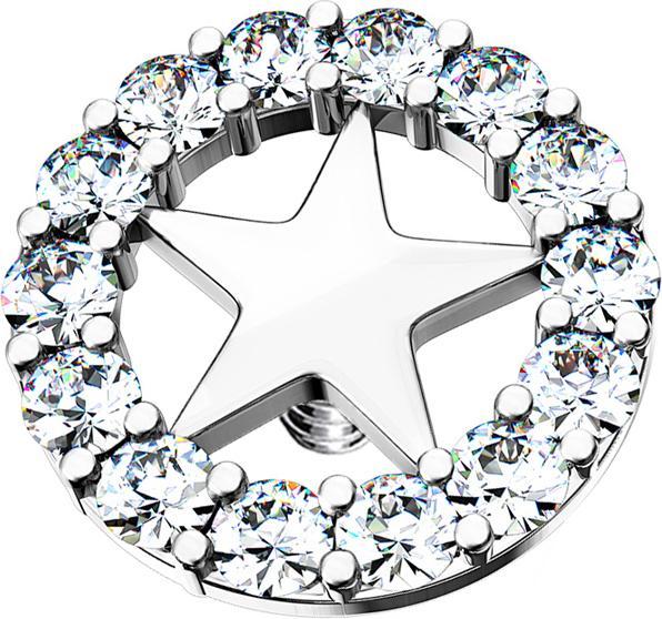Produktbild Star Piercing Dermal Anchor silber Sternkreis silber (Chirurgenstahl 316L, Messing)