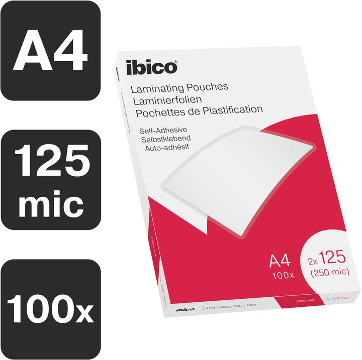 Produktbild Ibico Laminierfolie A4, 125 µm 100 Stück (A4, 100 Stück, 125 µm)