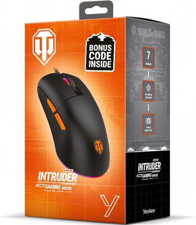 Actual product image Yenkee INDRUDER WT200 ultralight wired gaming mouse - limited edition WORLD OF TANKS