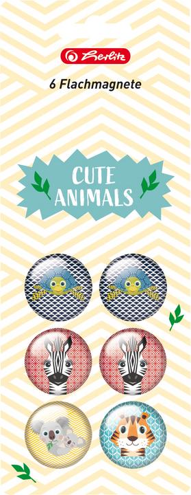 Immagine prodotto Herlitz Magnete piatto rotondo 6s Cute Animals (6 x)