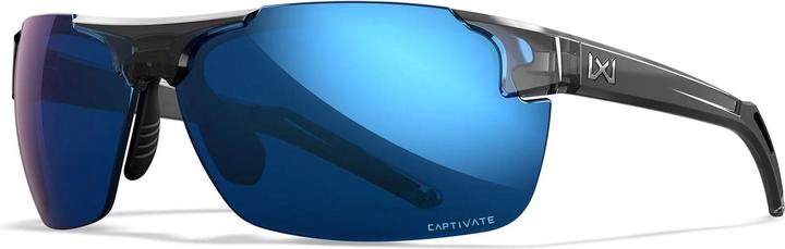 Immagine prodotto Wiley X WX PRIME Lenses: CAPTIVATE™ Polarized blue Mirror, Frame: gloss crystal grey (grigio cristallo lucido, CAPTIVATE™ Specchio blu polarizzato)