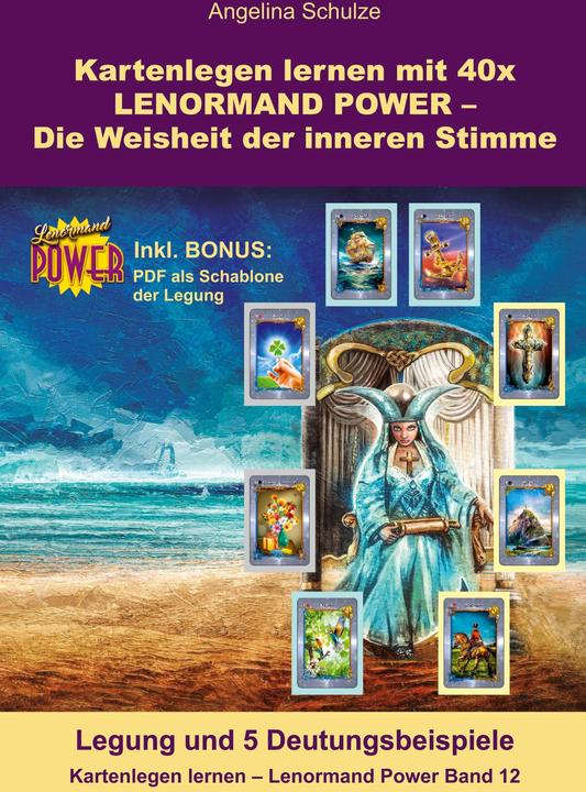 Image du produit Kartenlegen lernen mit 40x LENORMAND POWER Die Weisheit der inneren Stimme (Allemand, Angelina Schulze, 2020)