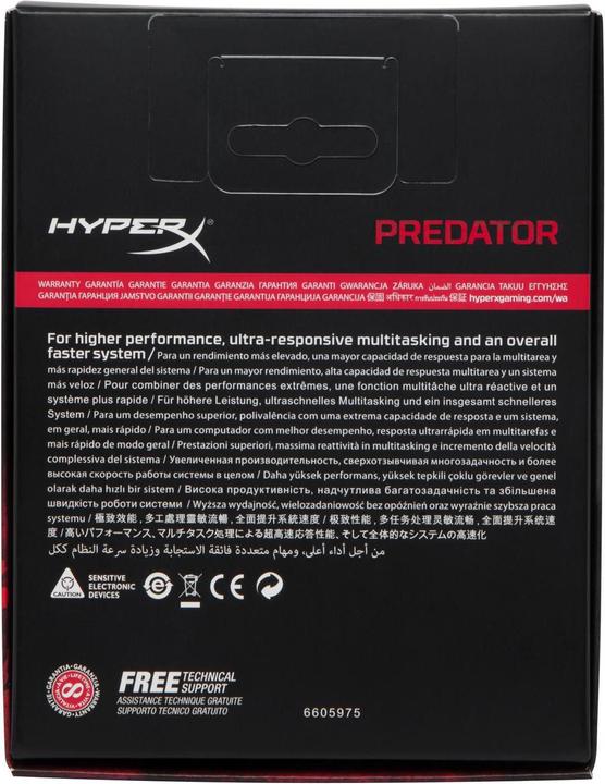 Produktbild Kingston HyperX Predator DDR4 16GB 2-Kit 4600MHz (2 x 8GB, 4600 MHz, DDR4-RAM, DIMM)