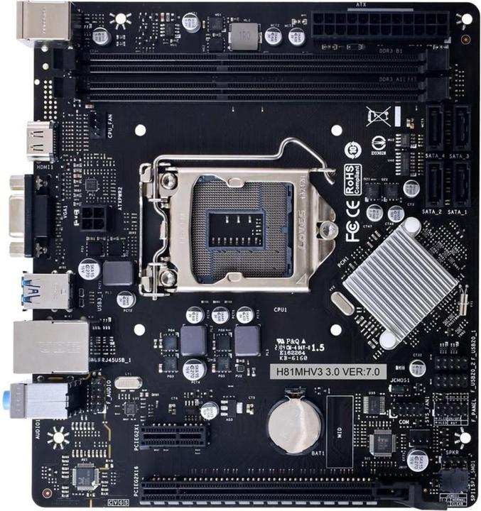 Image du produit Biostar Carte mère H81MHV3 3.0 (LGA 1150, Intel H81, mATX)