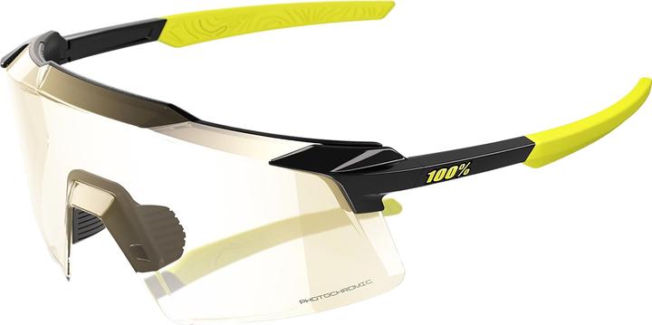 Actual product image 100% Aerocraft - Gloss Metallic Black - Photochromic Lens (gloss metallic black, Photochromic)