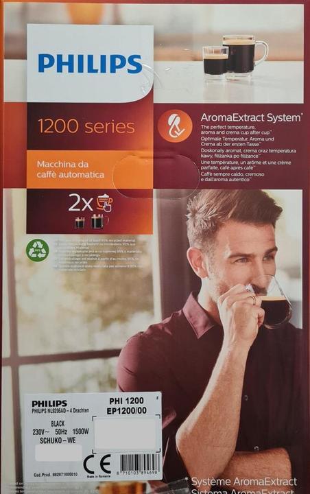 Productafbeelding Philips Serie 1200 EP1200/00 Volautomatisch koffiezetapparaat Espressomachine, zwart