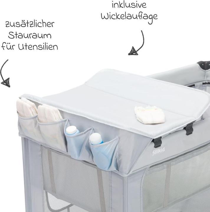 Actual product image Fillikid Capri travel cot