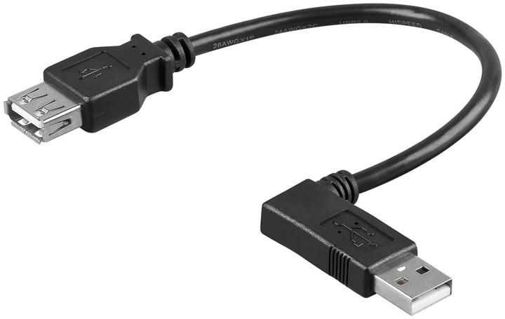 Immagine prodotto Goobay Cavo di estensione USB 2.0 Hi-Speed, nero, 0,3 m (0.30 m, USB 2.0)