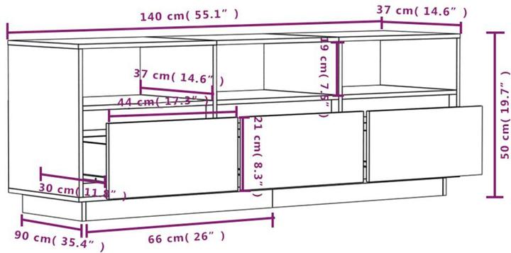 Image du produit VidaXL Justine (140 x 37 x 50 cm)