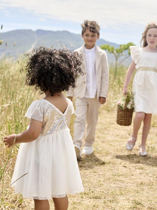 Produktbild Vertbaudet Kurzärmeliges Mädchen Festkleid mit Pailletten (74)