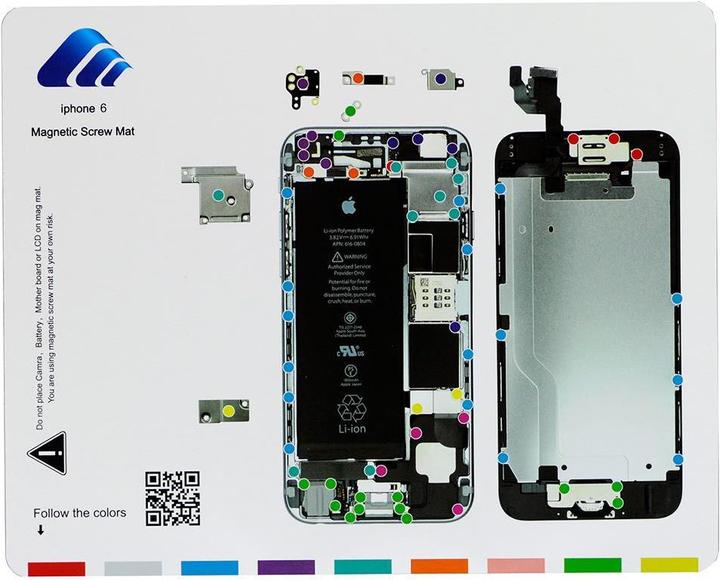 Produktbild SupplyRevolution 6 Schrauben Sortiervorlage Magnetmatte (Werkzeug, iPhone 6)