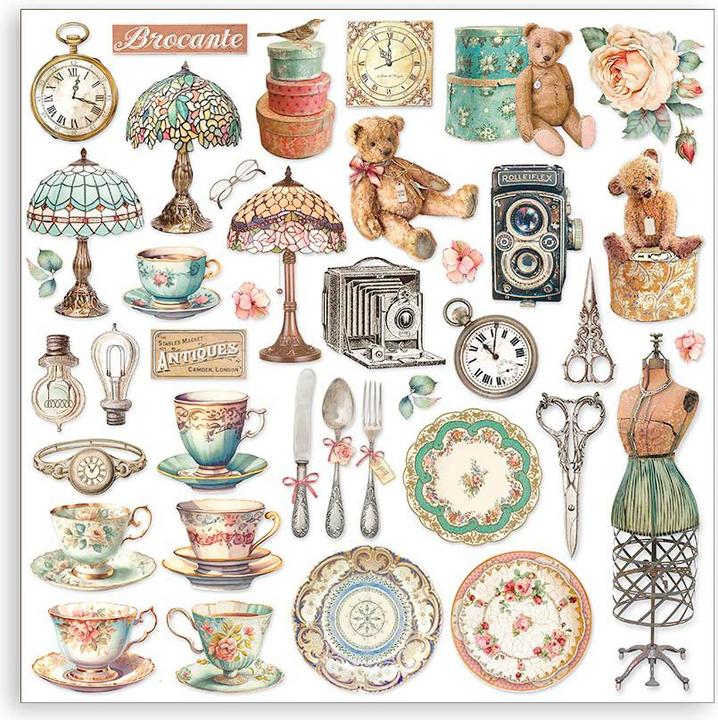 Produktbild Stamperia Scrapbook-Block "Brocante Antiques" (190 g/m², 10 x)