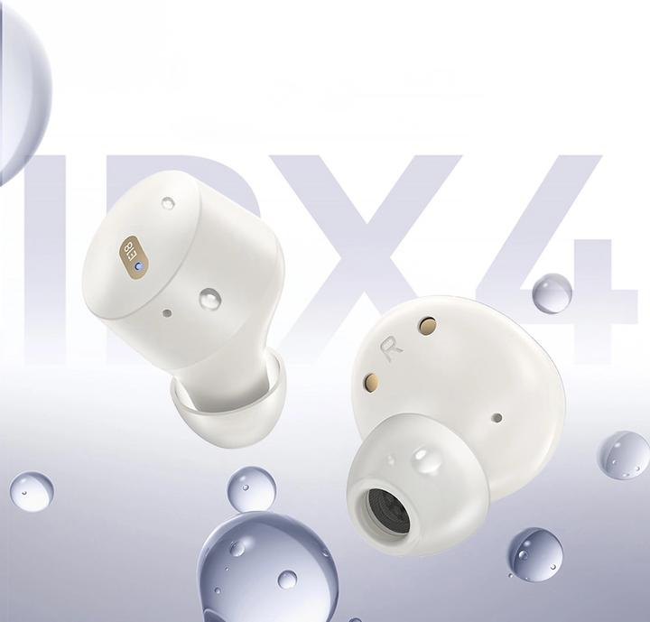 Actual product image Baseus Bowie E18 wireless TWS ENC IPX4 headphones - white (ANC, 25 h, Wireless)