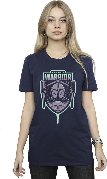 Image du produit Star Wars - T-shirt THE MANDALORIAN FIERCE WARRIOR PATCH - Femme (XL)