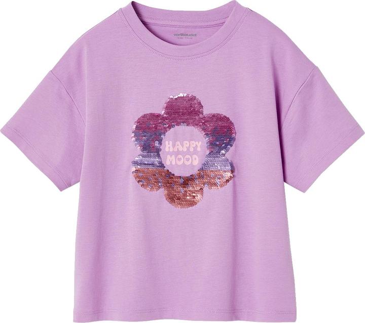 Produktbild Vertbaudet Mädchen T-Shirt mit Paillettenmotiv und Recycling-Baumwolle (158)